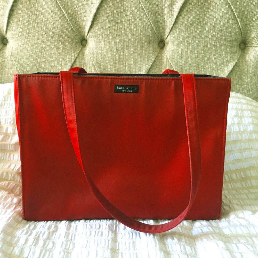 Vintage 90s Kate Spade Red Large Sam Handbag
